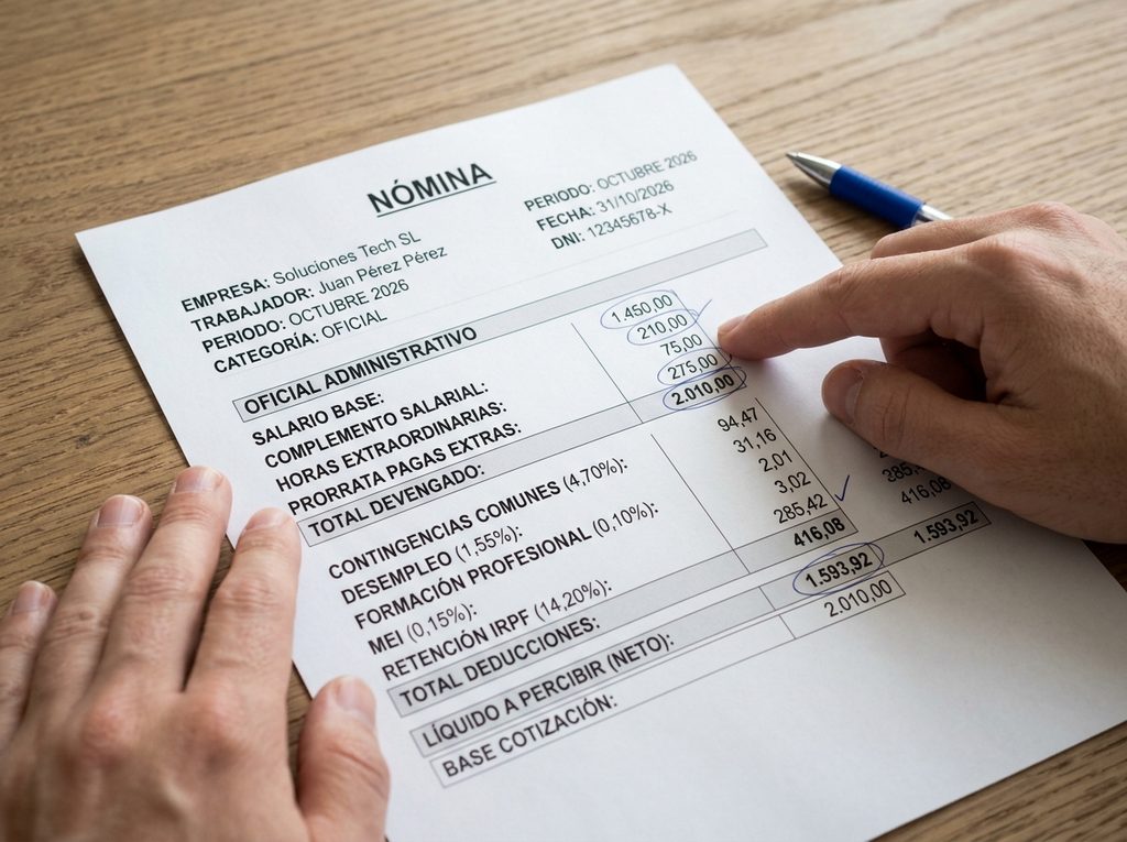Cómo leer una nómina en España