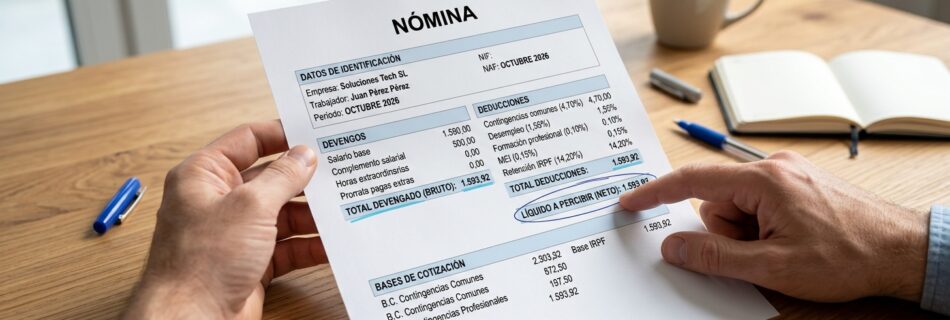 Cómo leer una nómina paso a paso en España